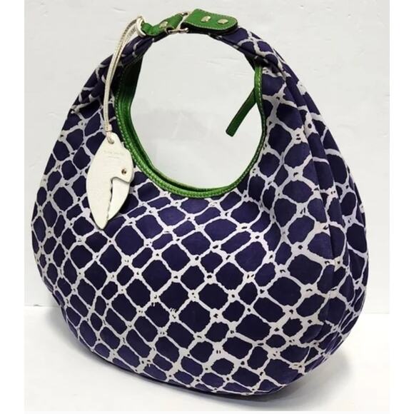 Kate Spade Vintage Cape Cod Lobster Claw Canvas Hobo Bag VERY Lightly Loved - Picture 3 of 6